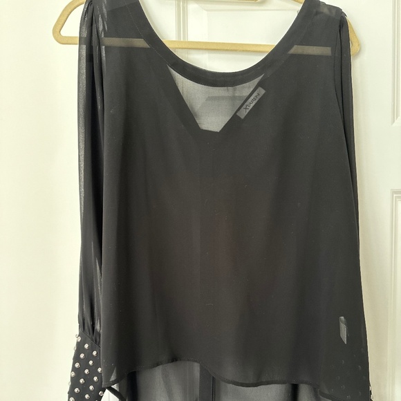 Xtaren Studded Side Slit Button Down - Picture 2 of 3